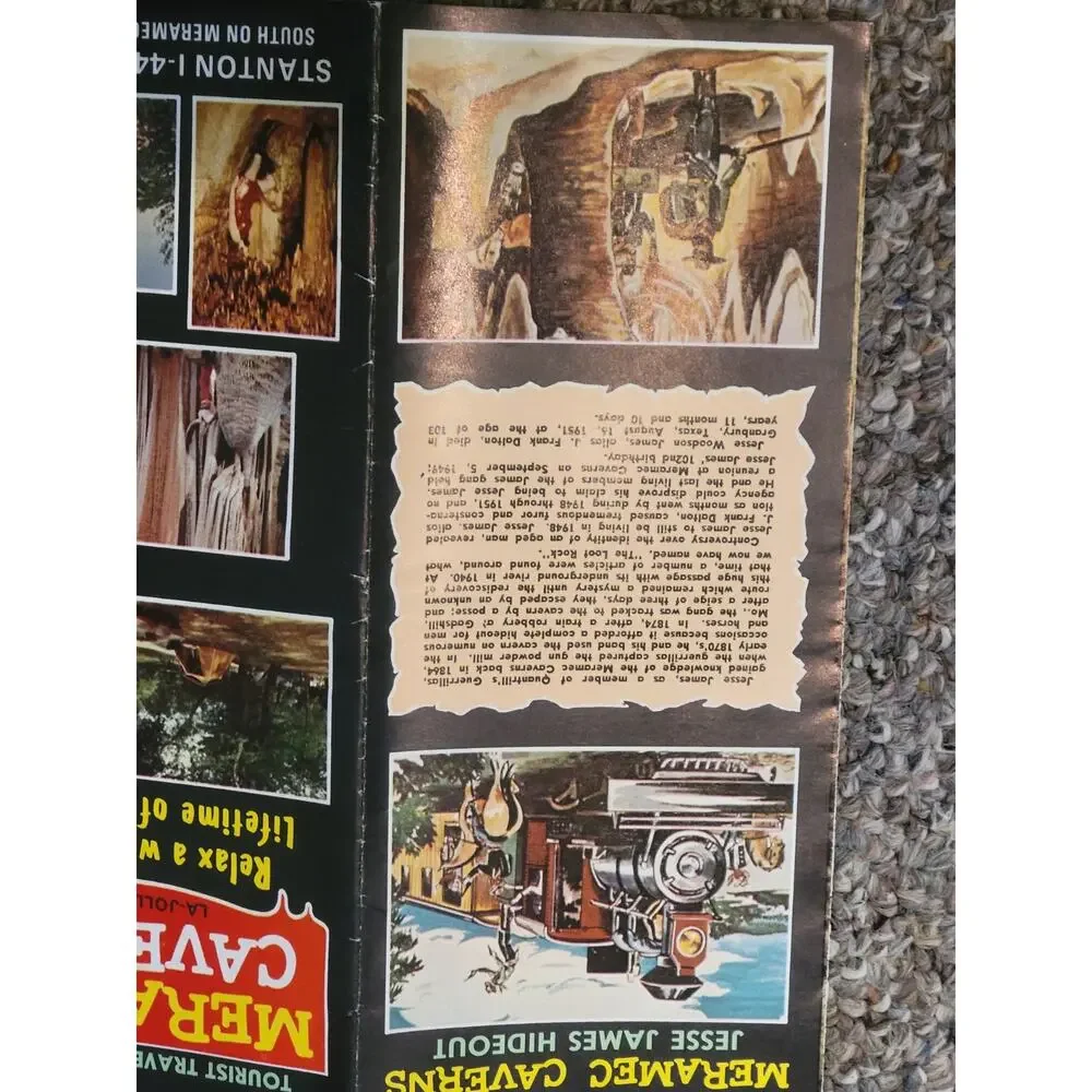 Vtg 1970s Meramec Caverns Ephemera Tourist Brochure Travel Guide‎ Souvenir